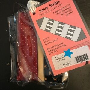 Pieced Tree Patterns Sassy Strips Table Runner Pattern Patriotic Fabric Kit 400